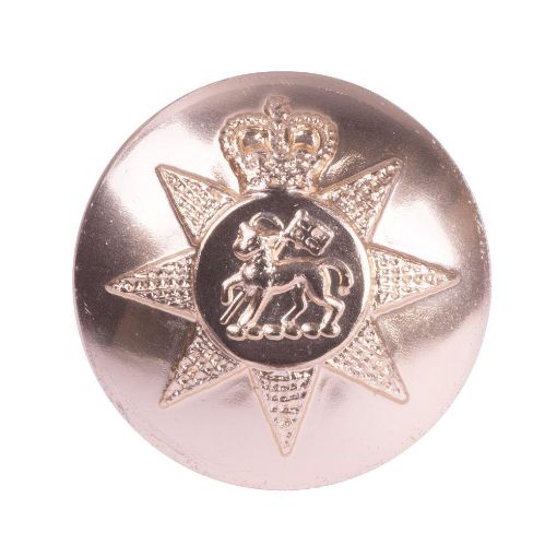 Picture of The PWRR Tunic Button (Queen's Regiment Pattern) - Gold AAL - 40L