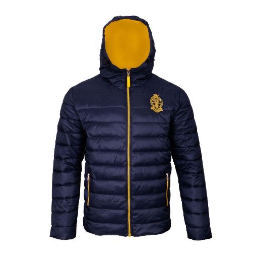 Picture of Blue Padded Jacket with Yellow Insert - Yellow PWRR Cap Badge - Medium 
