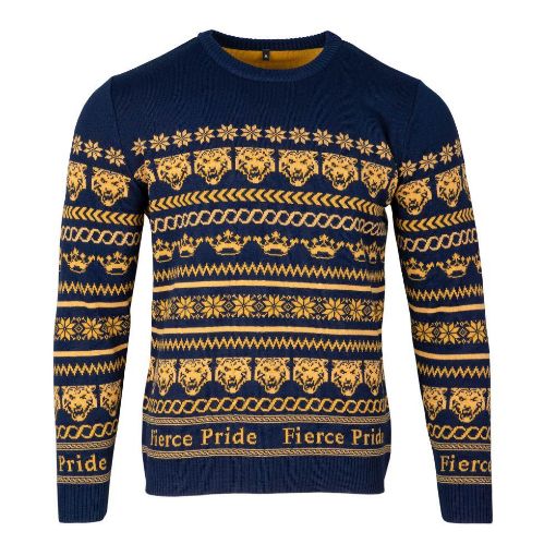 Picture of Tigers Christmas Jumper -with badge on arms - Large (41"-44")